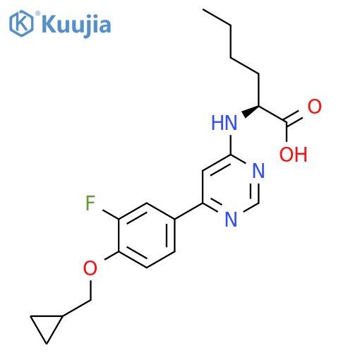 NORLEUCINE, N-[6-[4-(CYCLOPROPYLMETHOXY)-3-FLUOROPHENYL]-4-PYRIMIDINYL]- structure