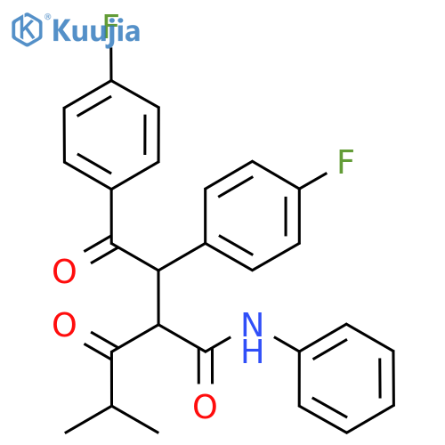 4-Fluoro-β-(4-fluorophenyl)-α-(2-methyl-1-oxopropyl)-γ-oxo-N-phenylbenzenebutanamide structure