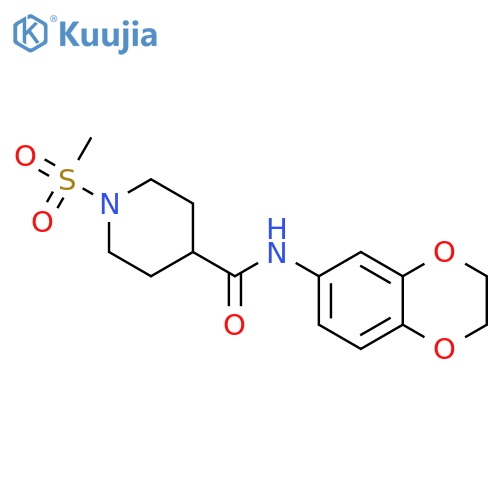 <br>N-(2,3-dihydro-1,4-benzodioxin-6-yl)-1-(methylsulfonyl)-4-piperidinecarboxa mide structure