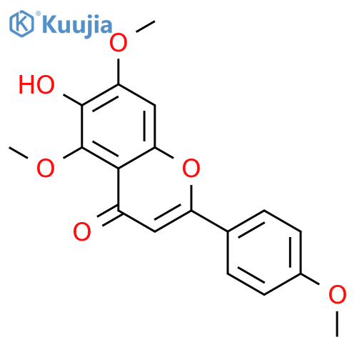 6-hydroxy-5,7-dimethoxy-2-(4-methoxyphenyl)chromen-4-one structure