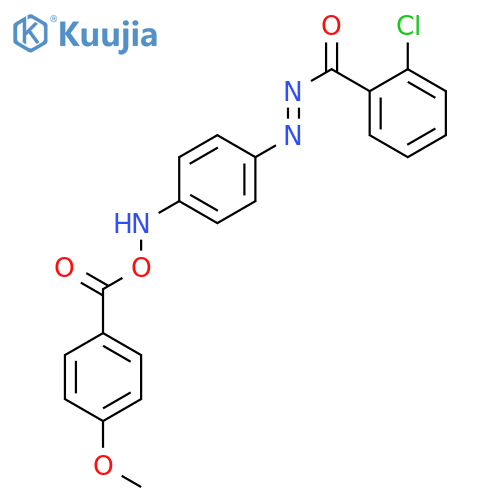4-{(E)-[(2-chlorophenyl)carbonyl]diazenyl}-N-{[(4-methoxyphenyl)carbonyl]oxy}aniline structure