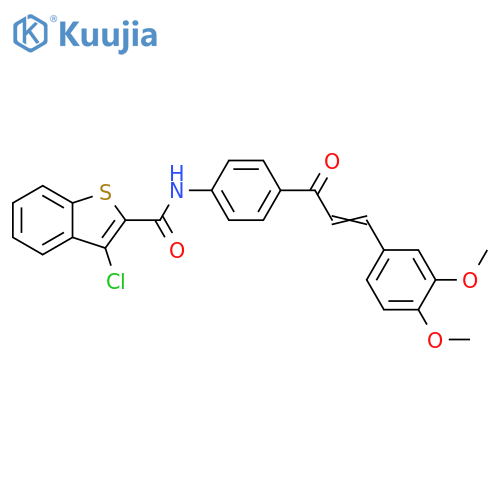 Benzo[b]thiophene-2-carboxamide,3-chloro-N-[4-[3-(3,4-dimethoxyphenyl)-1-oxo-2-propenyl]phenyl]- structure