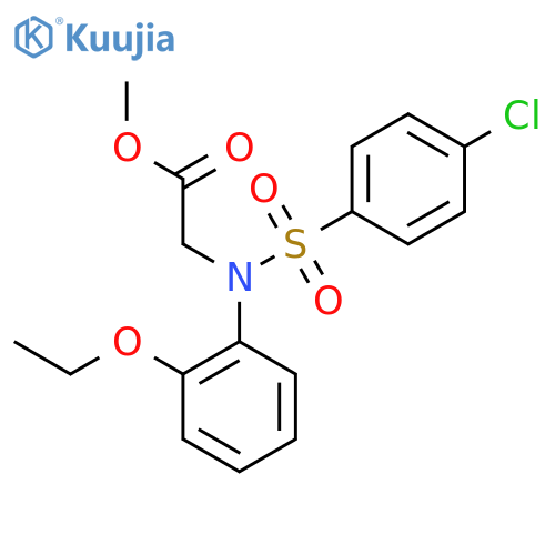Methyl N-(4-chlorophenyl)sulfonyl-N-(2-ethoxyphenyl)glycinate structure