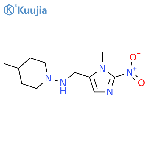 Imidazole, 1-methyl-5-(4-methylpiperidinoiminomethyl)-2-nitro- structure