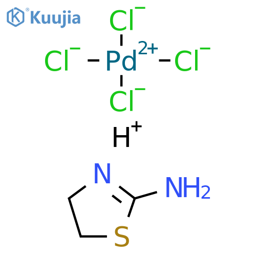 Palladate(2-), tetrachloro-, (SP-4-1)-, dihydrogen, compd. with 4,5-dihydro-2-thiazolamine (1:2) (9CI) structure
