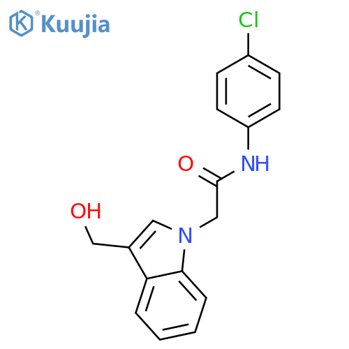 N-(4-chlorophenyl)-2-[3-(hydroxymethyl)-1h-indol-1-yl]acetamide structure