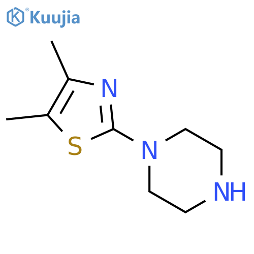 1-(4,5-dimethyl-1,3-thiazol-2-yl)piperazine structure
