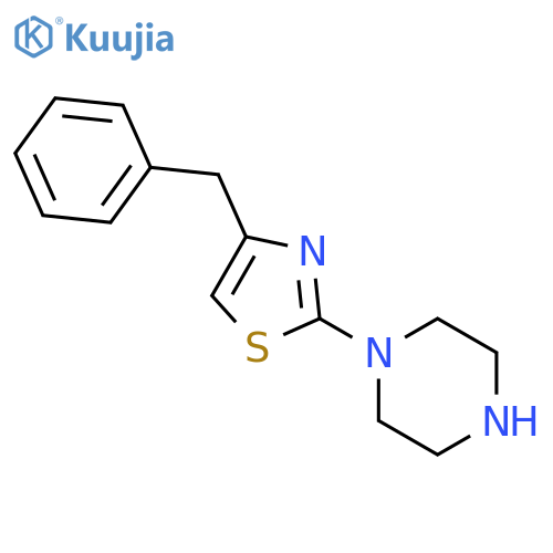 1-(4-benzyl-1,3-thiazol-2-yl)piperazine structure
