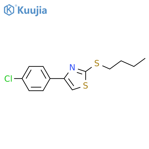 Thiazole, 2-(butylthio)-4-(4-chlorophenyl)- structure