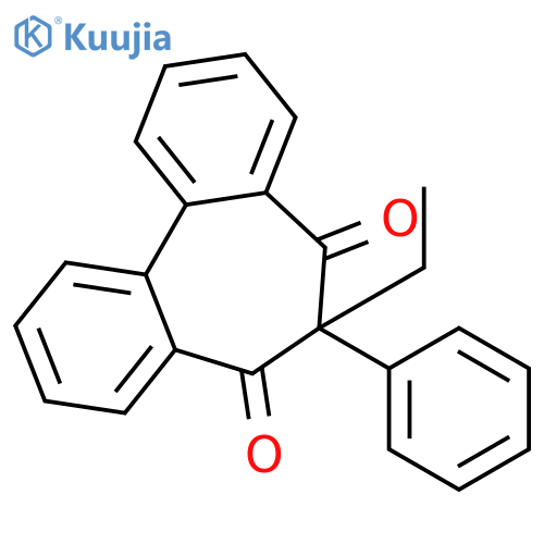 5H-Dibenzo[a,c]cycloheptene-5,7(6H)-dione, 6-ethyl-6-phenyl- structure