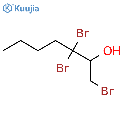 1,3,3-Tribromo-2-heptanol structure