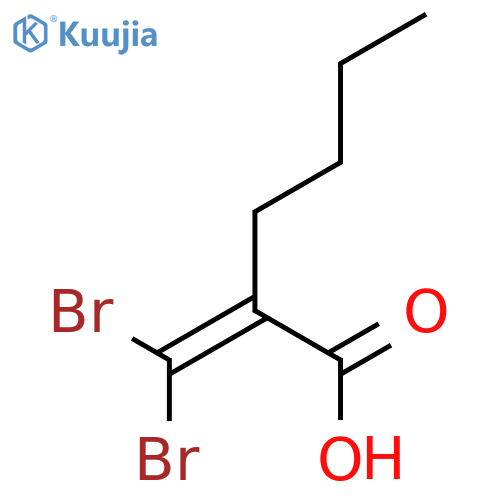 2-(dibromomethylidene)hexanoic acid structure