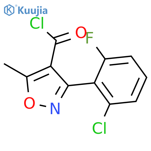 3-(2-chloro-6-fluoro-phenyl)-5-methyl-isoxazole-4-carbonyl chloride structure