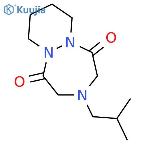 1H-Pyridazino[1,2-a][1,2,5]triazepine-1,5(2H)-dione,hexahydro-3-(2-methylpropyl)- structure