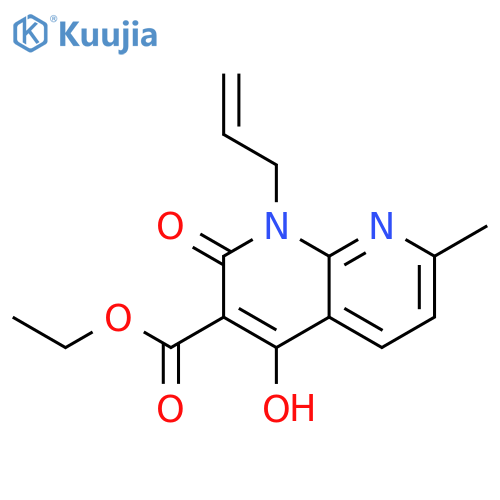 Ethyl 1-allyl-4-hydroxy-7-methyl-2-oxo-1,2-dihydro-1,8-naphthyridine-3-carboxylate structure