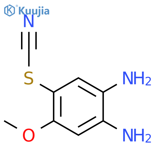 Thiocyanic acid, 4,5-diamino-2-methoxyphenyl ester structure