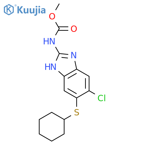 Carbamic acid, [5-chloro-6-(cyclohexylthio)-1H-benzimidazol-2-yl]-,methyl ester structure
