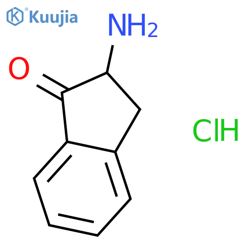 2-Amino-2,3-dihydroinden-1-one hydrochloride structure