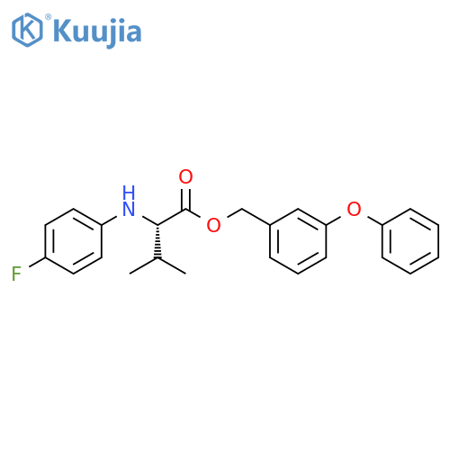 DL-Valine, N-(4-fluorophenyl)-, (3-phenoxyphenyl)methyl ester structure