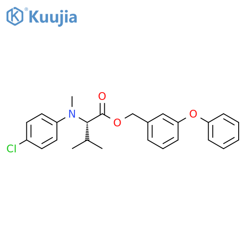 DL-Valine, N-(4-chlorophenyl)-N-methyl-, (3-phenoxyphenyl)methyl ester structure