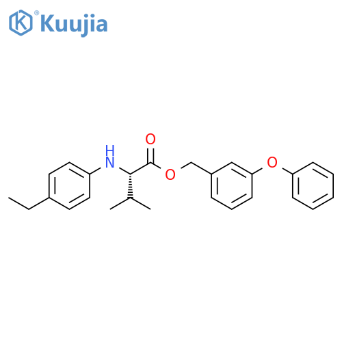 DL-Valine, N-(4-ethylphenyl)-, (3-phenoxyphenyl)methyl ester structure