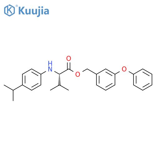 DL-Valine, N-[4-(1-methylethyl)phenyl]-, (3-phenoxyphenyl)methyl ester structure