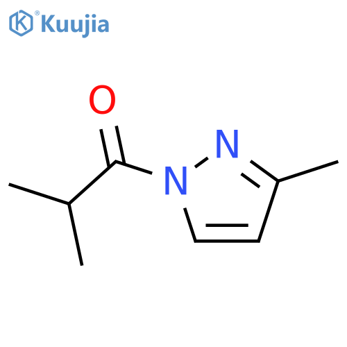 1H-Pyrazole, 3-methyl-1-(2-methyl-1-oxopropyl)- structure