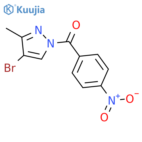 1H-PYRAZOLE, 4-BROMO-3-METHYL-1-(4-NITROBENZOYL)- structure