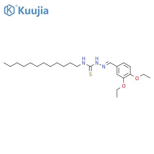 1-[(e)-(3,4-diethoxyphenyl)methylideneamino]-3-dodecylthiourea structure