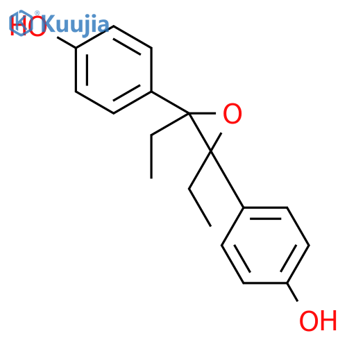 4,4'-[(2S,3S)-2,3-diethyloxirane-2,3-diyl]diphenol structure