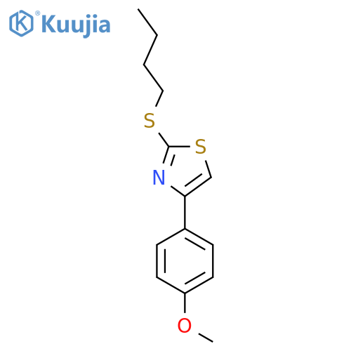 Thiazole, 2-(butylthio)-4-(4-methoxyphenyl)- structure