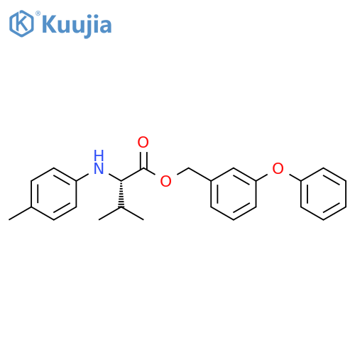 DL-Valine, N-(4-methylphenyl)-, (3-phenoxyphenyl)methyl ester structure