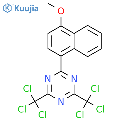 2-(4-Methoxynaphthalen-1-yl)-4,6-bis(trichloromethyl)-1,3,5-triazine structure