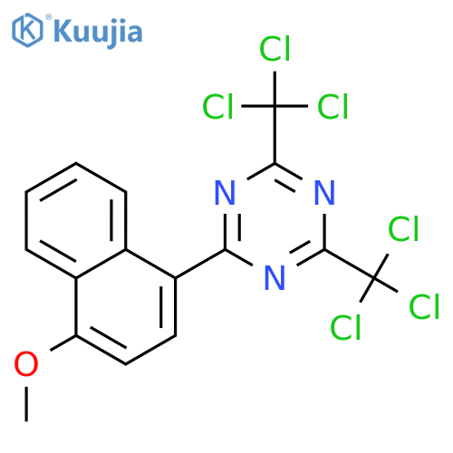 2-(4-Methoxynaphthalen-1-yl)-4,6-bis(trichloromethyl)-1,3,5-triazine structure