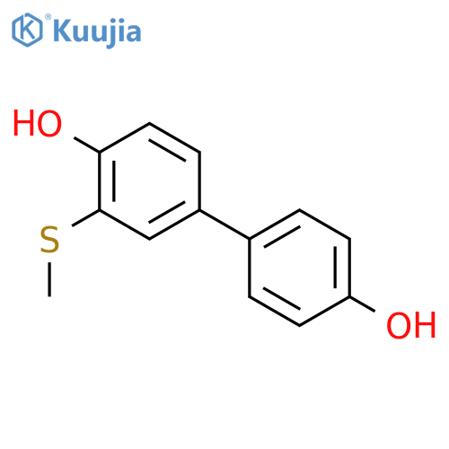 [1,1'-Biphenyl]-4,4'-diol,3-(methylthio)- structure