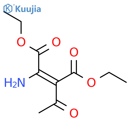 2-Butenedioic acid, 2-acetyl-3-amino-, diethyl ester, (2E)- structure