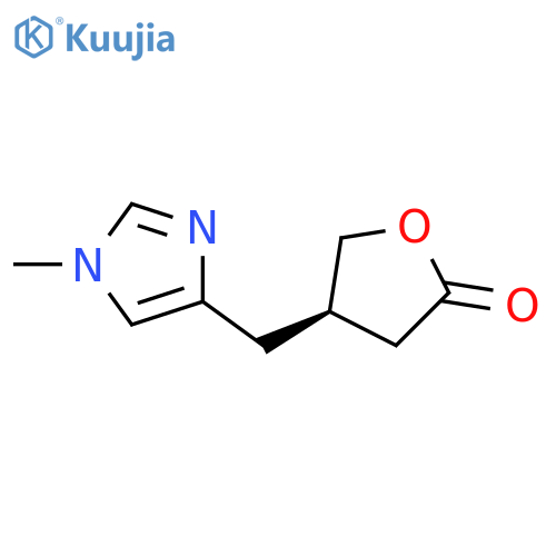 2(3H)-Furanone,dihydro-4-[(1-methyl-1H-imidazol-4-yl)methyl]-, (4R)- structure