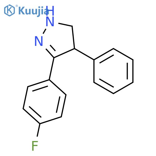 1H-Pyrazole, 3-(4-fluorophenyl)-4,5-dihydro-4-phenyl- structure