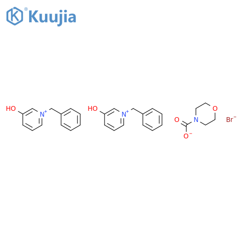 Pyridinium,3-[(4-morpholinylcarbonyl)oxy]-1-(phenylmethyl)-, bromide (1:1) structure