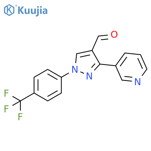 1H-Pyrazole-4-carboxaldehyde,3-(3-pyridinyl)-1-[4-(trifluoromethyl)phenyl]- structure