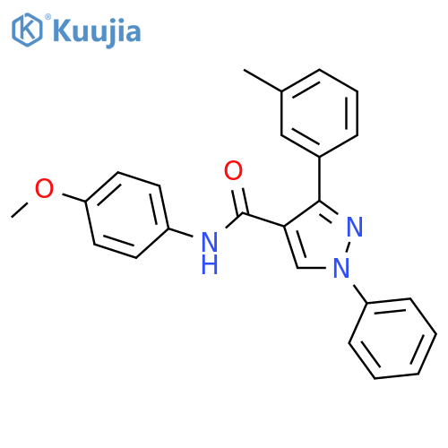 1H-Pyrazole-4-carboxamide,N-(4-methoxyphenyl)-3-(3-methylphenyl)-1-phenyl- structure