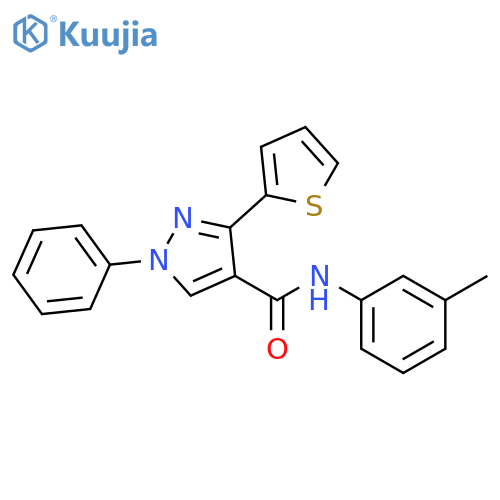 1H-Pyrazole-4-carboxamide, N-(3-methylphenyl)-1-phenyl-3-(2-thienyl)- structure