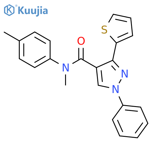 1H-Pyrazole-4-carboxamide,N-methyl-N-(4-methylphenyl)-1-phenyl-3-(2-thienyl)- structure