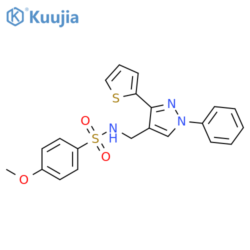 Benzenesulfonamide,4-methoxy-N-[[1-phenyl-3-(2-thienyl)-1H-pyrazol-4-yl]methyl]- structure