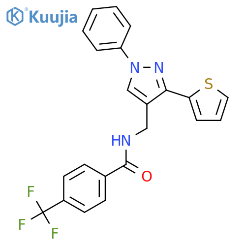 Benzamide,N-[[1-phenyl-3-(2-thienyl)-1H-pyrazol-4-yl]methyl]-4-(trifluoromethyl)- structure