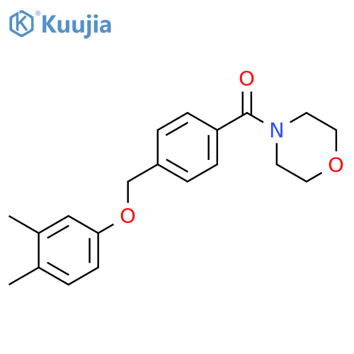 4-{4-[(3,4-dimethylphenoxy)methyl]benzoyl}morpholine structure