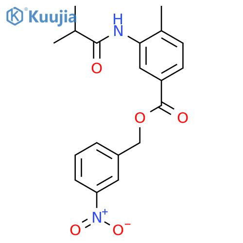 3-nitrobenzyl 3-(isobutyrylamino)-4-methylbenzoate structure