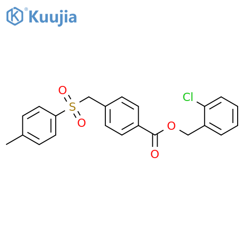 2-chlorobenzyl 4-{[(4-methylphenyl)sulfonyl]methyl}benzoate structure