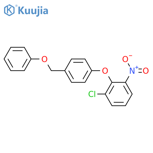 1-chloro-3-nitro-2-[4-(phenoxymethyl)phenoxy]benzene structure