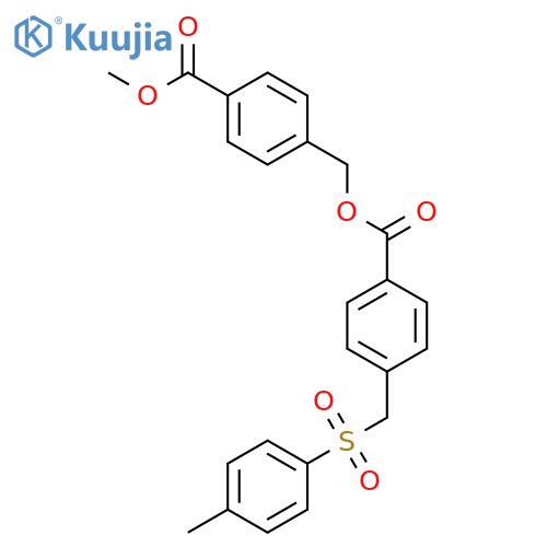4-(methoxycarbonyl)benzyl 4-{[(4-methylphenyl)sulfonyl]methyl}benzoate structure